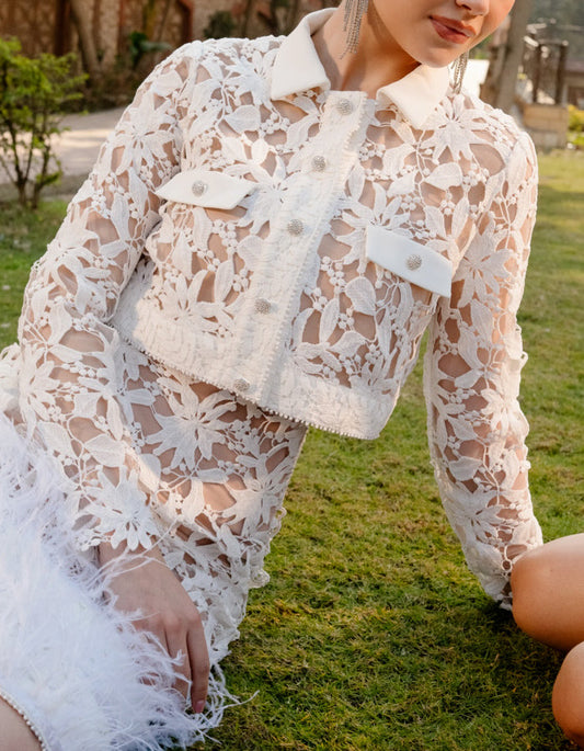 White Chic Two-Piece Dress