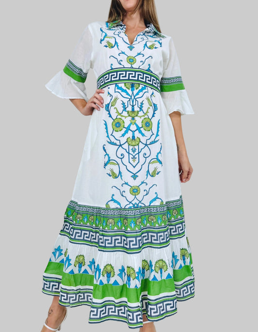 Green Casual Long Dress