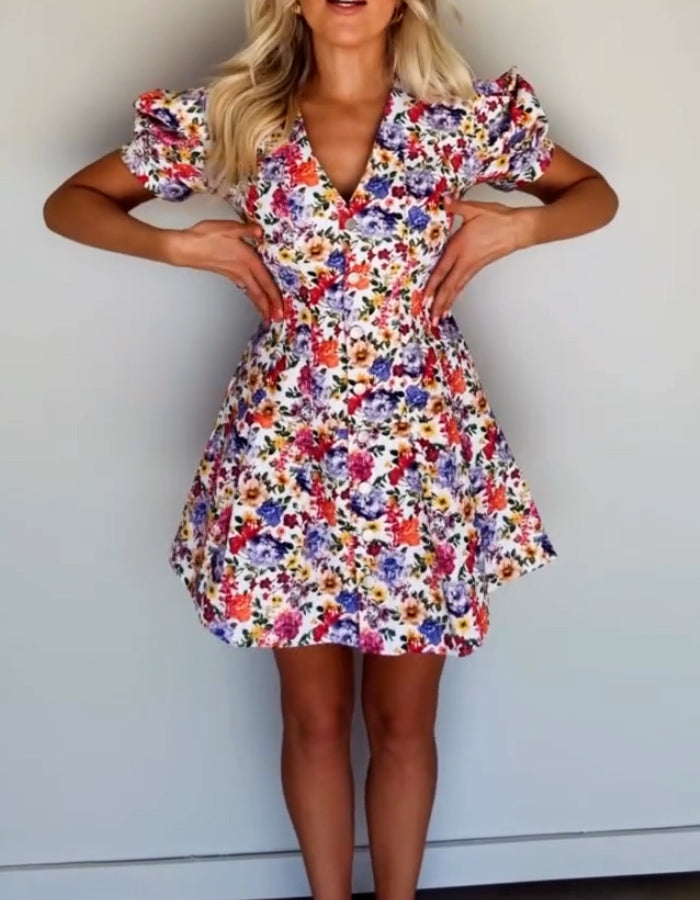 Multicolor Mini Dress