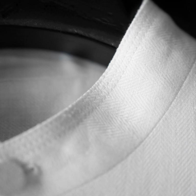 Linen Stand-Up Collar Shirt And Pants Two-Piece Set