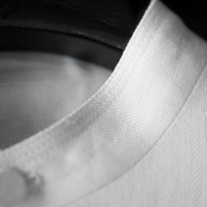 Linen Stand-Up Collar Shirt And Pants Two-Piece Set