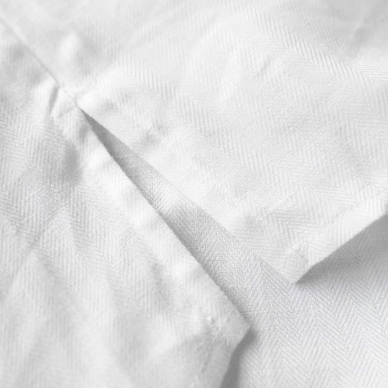 Linen Stand-Up Collar Shirt And Pants Two-Piece Set