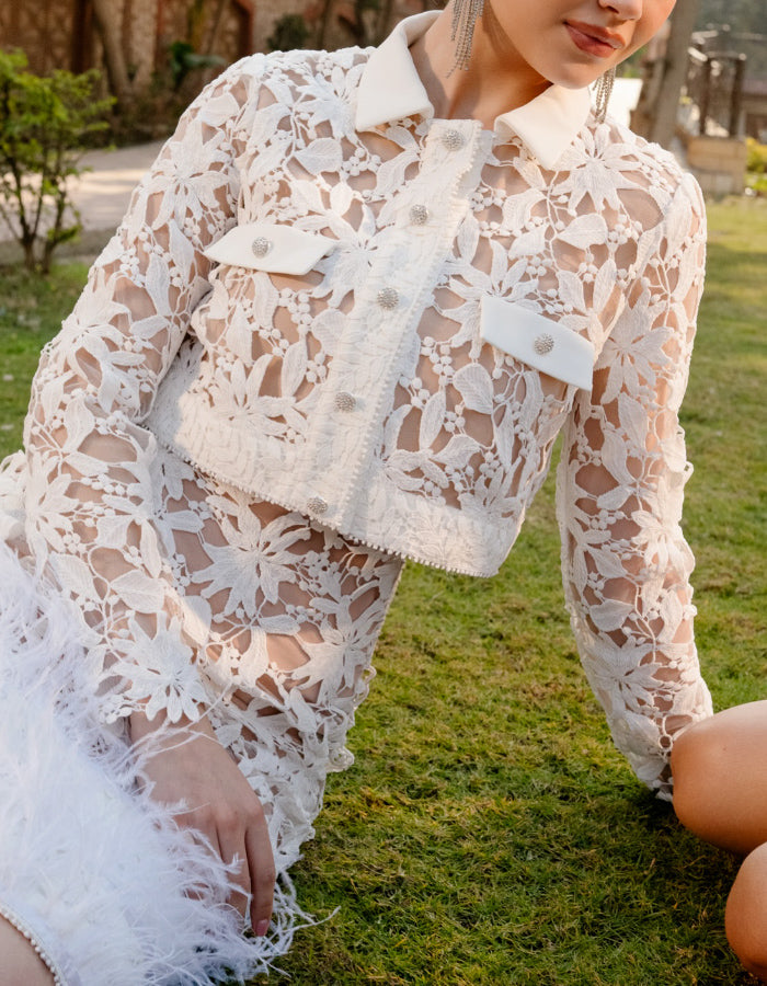 White Chic Two-Piece Dress