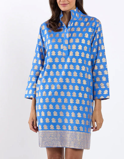 Print Stand Collar Dress