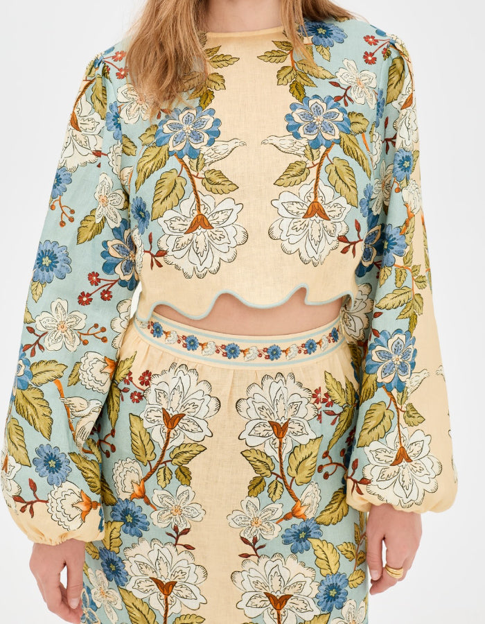 Garden Scarf Midi Dress