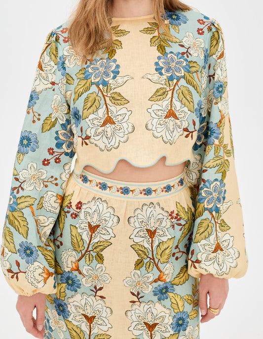 Garden Scarf Midi Dress