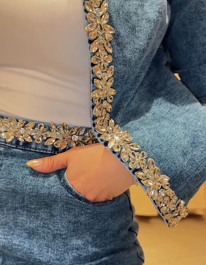 Denim Crystal Dress