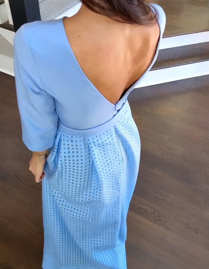 Elegant Blue Maxi Dress