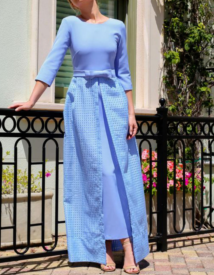 Elegant Blue Maxi Dress