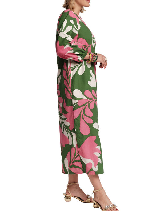Modern Palm Print Dress