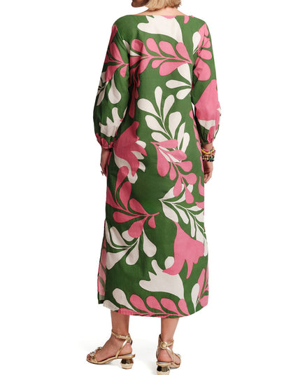 Modern Palm Print Dress