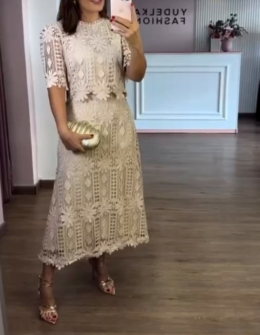 Beige Casual Dress