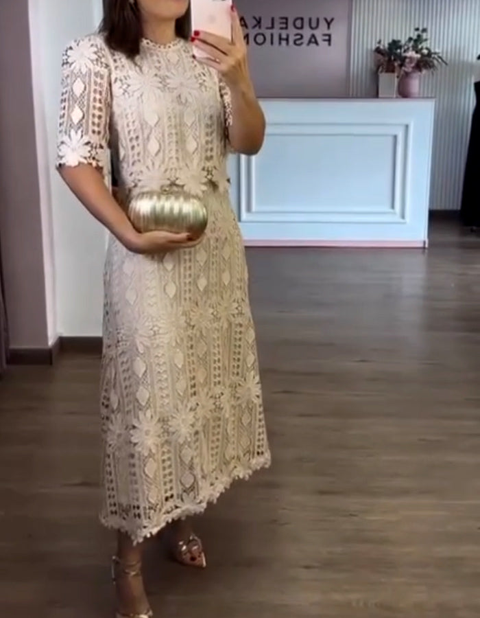 Beige Casual Dress