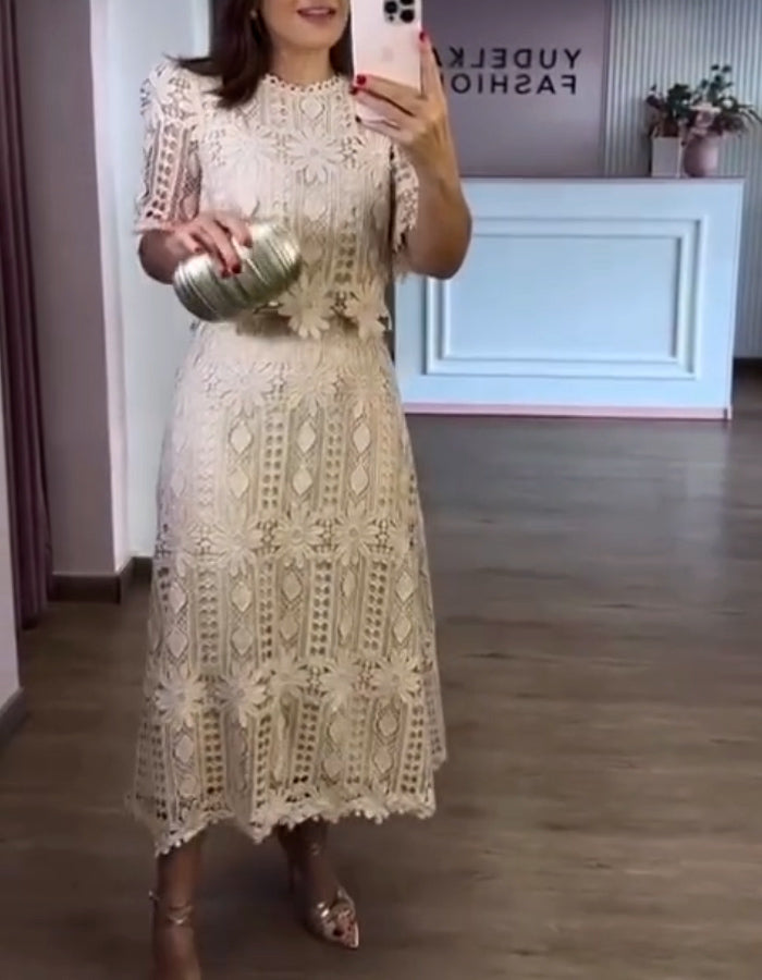 Beige Casual Dress