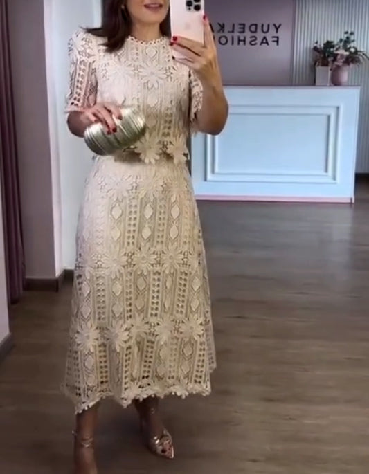 Beige Casual Dress