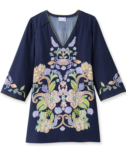 Mariner's Bloom Midi Dress
