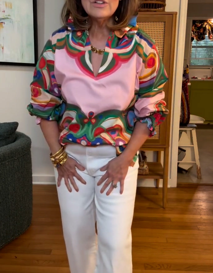 Colorful Loose Top