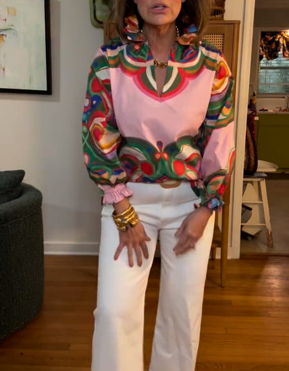 Colorful Loose Top