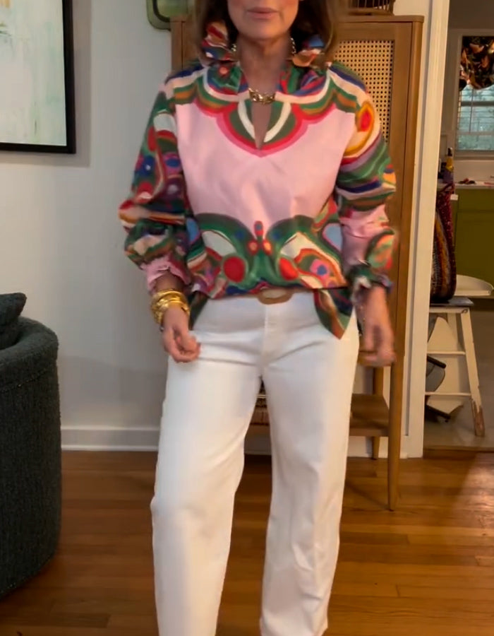 Colorful Loose Top