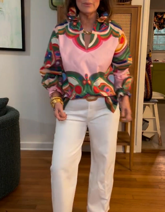 Colorful Loose Top