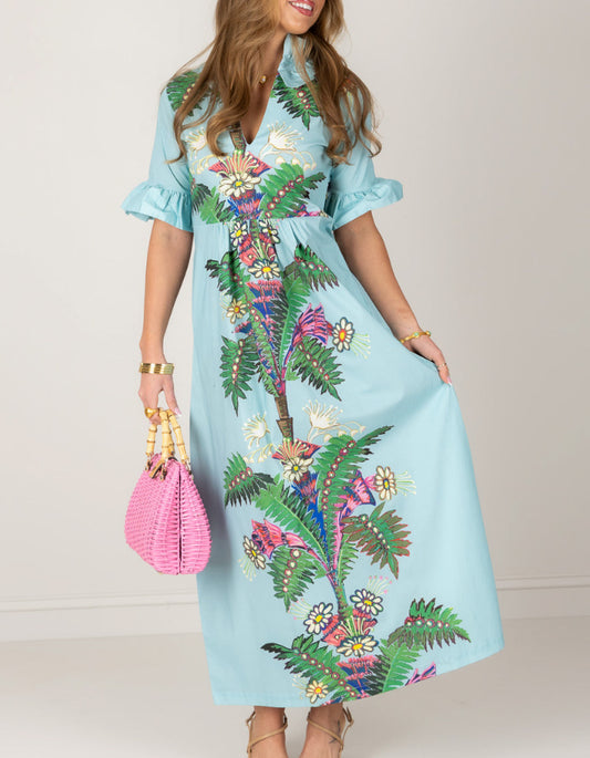 Bright Short Sleeve Dress