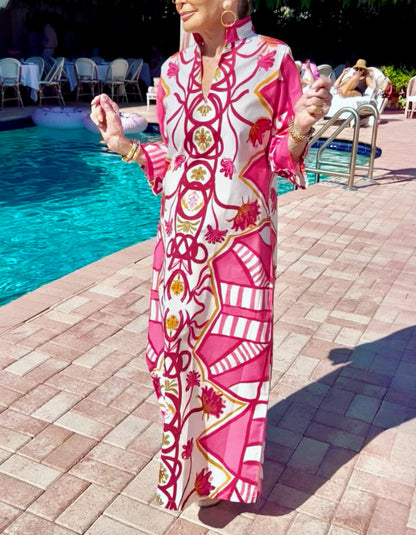 Raspberry Trails Long Dress