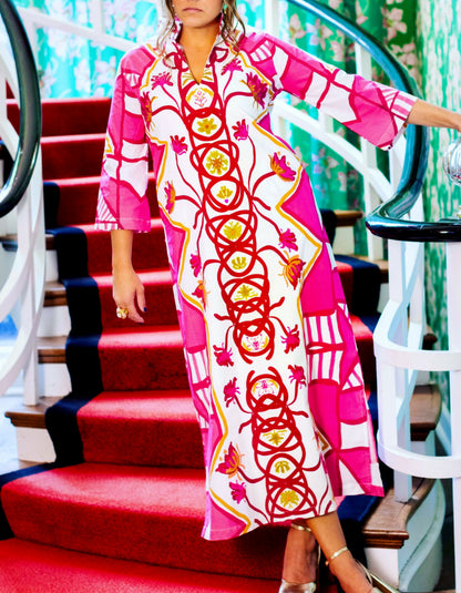 Raspberry Trails Long Dress