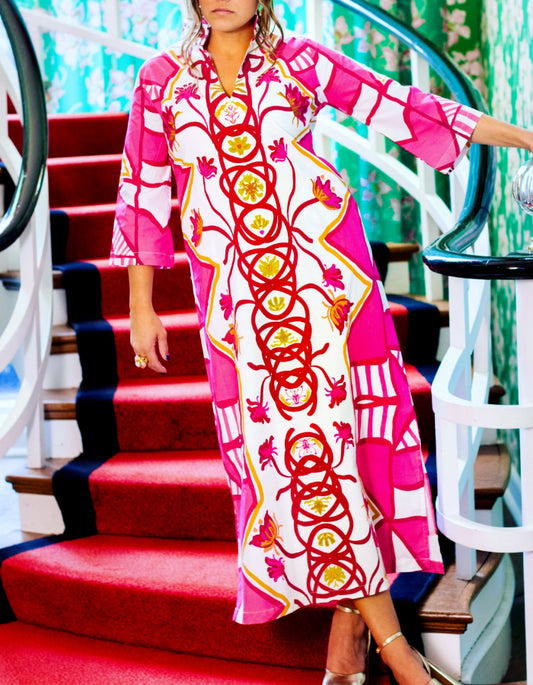 Raspberry Trails Long Dress