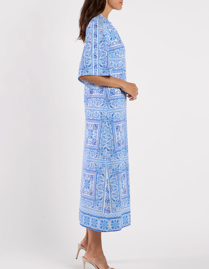 Blue Printed Dress