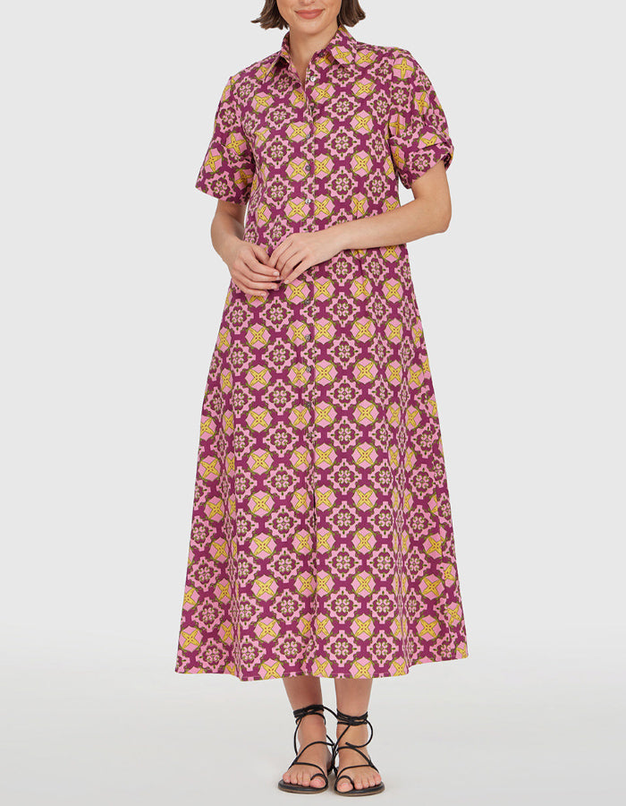 Puff Sleeves Long Dress