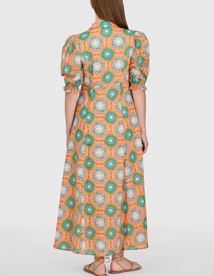 Puff Sleeves Long Dress