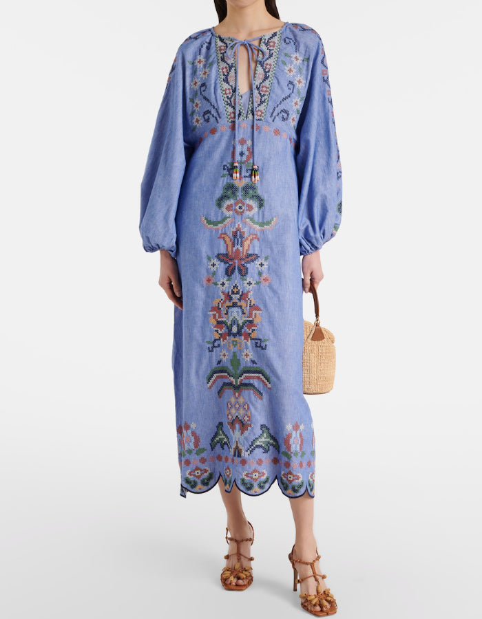 Garden Cotton Midi Dress