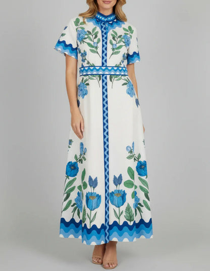 Wildflower Blue Short Sleeve Dress