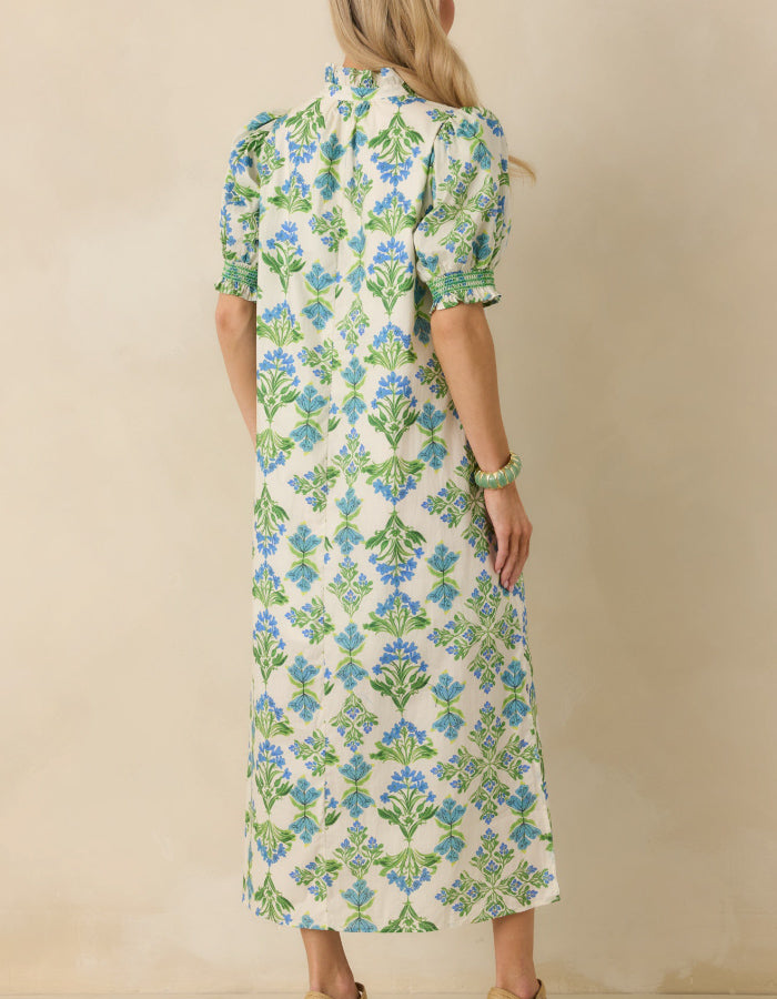 Ruffle Neck Maxi Dress