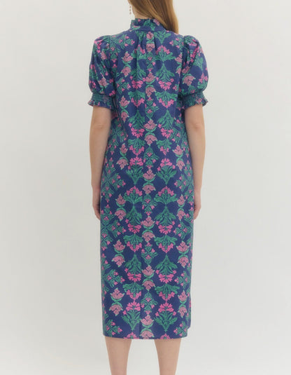 Ruffle Neck Maxi Dress