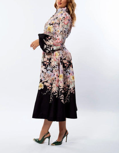 Elegant Floral Midi Dress