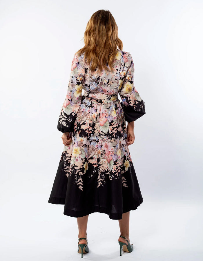 Elegant Floral Midi Dress