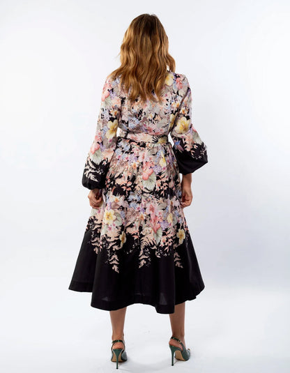 Elegant Floral Midi Dress