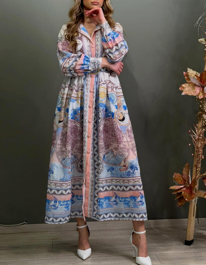 Casual Belt Maxi Dress