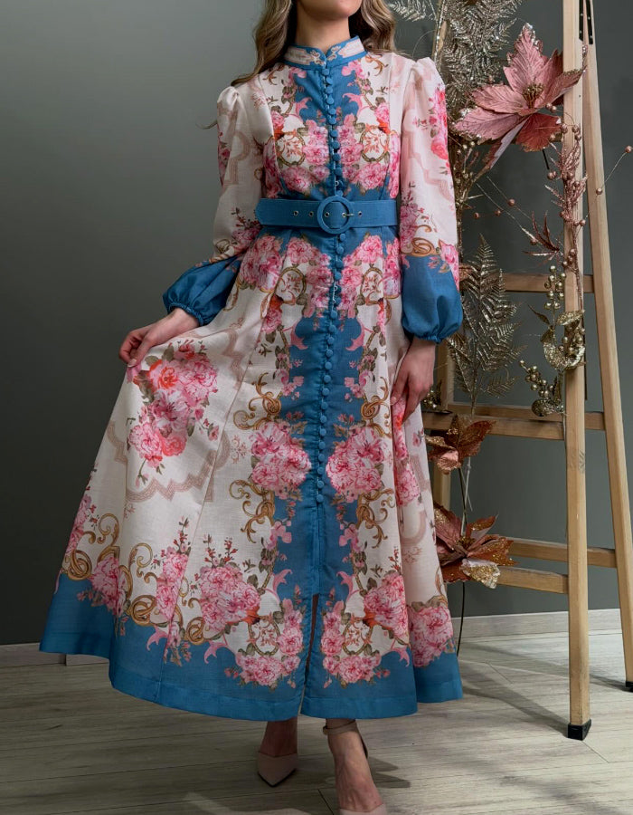 Chic Long Sleeves Maxi Dress