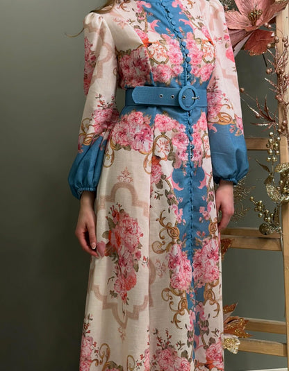 Chic Long Sleeves Maxi Dress