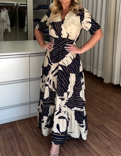 Black White Maxi Dress