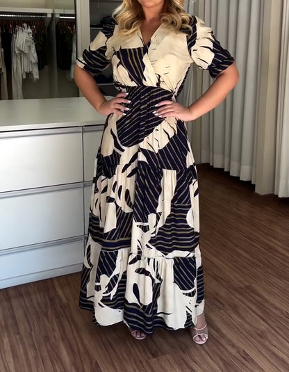 Black White Maxi Dress