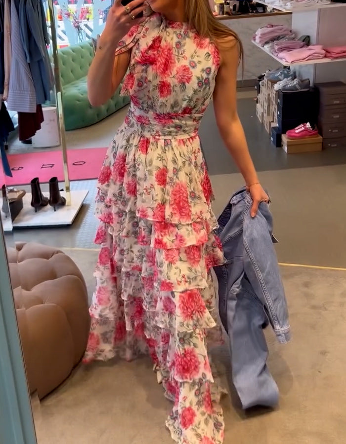 Pink Sleeveless Maxi Dress