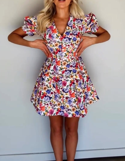 Multicolor Mini Dress