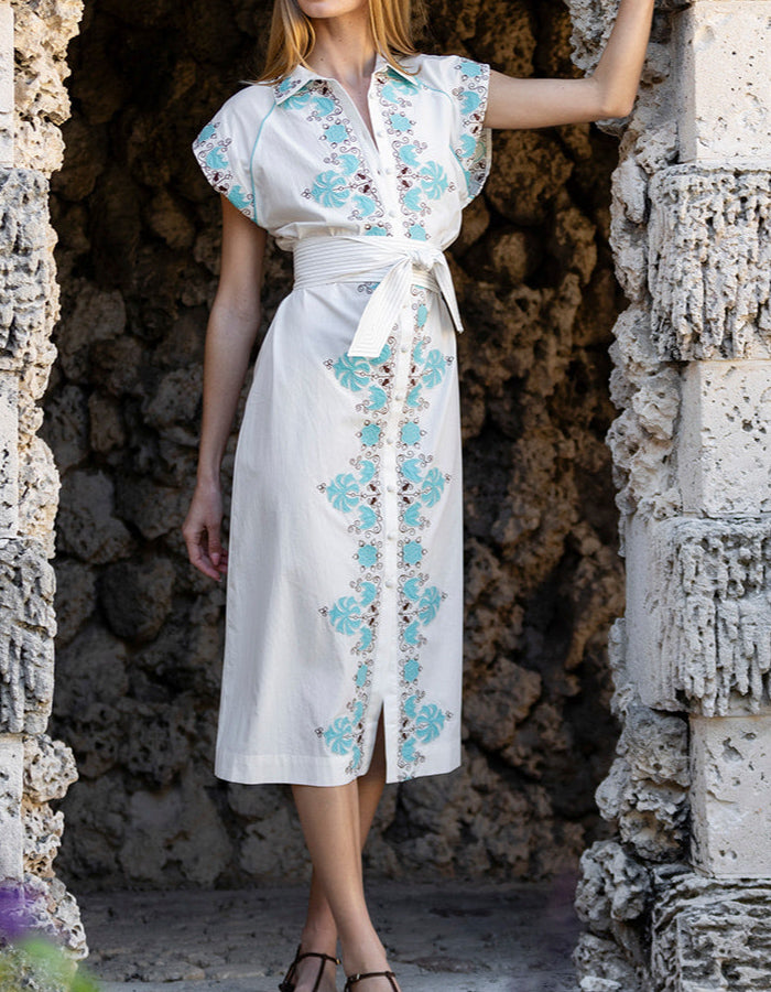 White Embroidered Dress