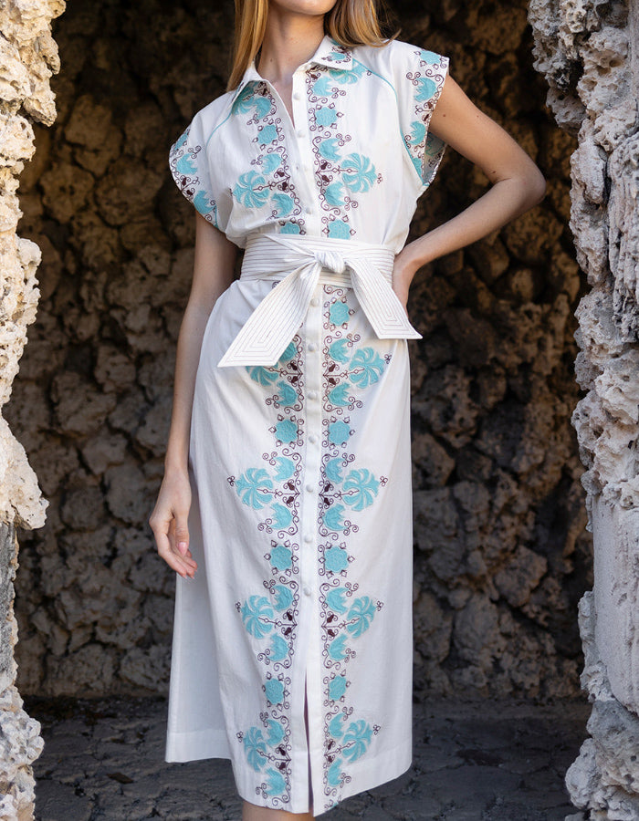 White Embroidered Dress