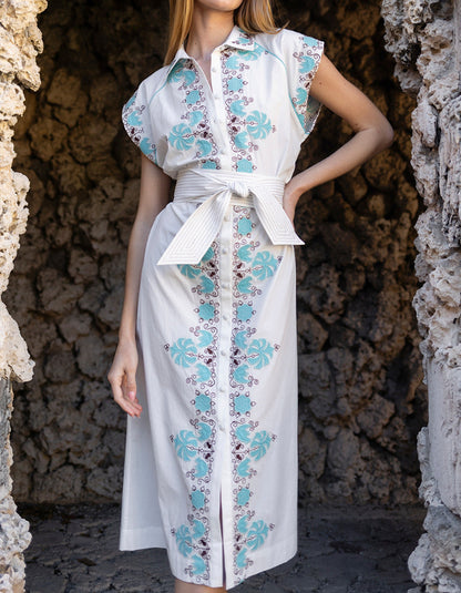 White Embroidered Dress
