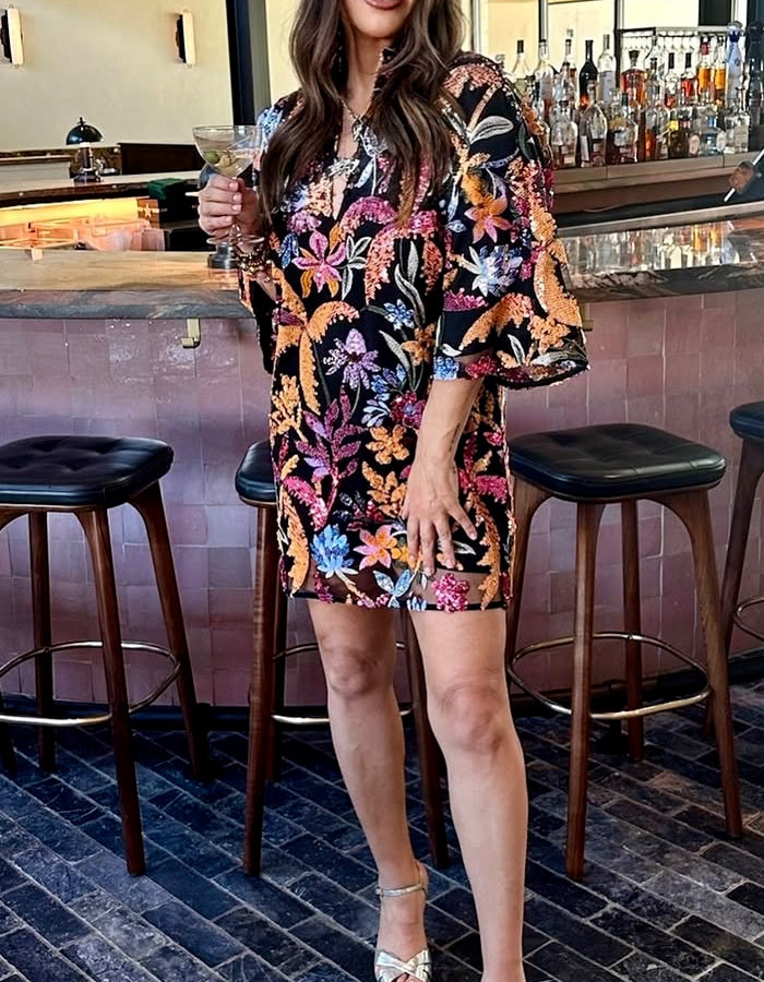 Multicolor Sequined Dress