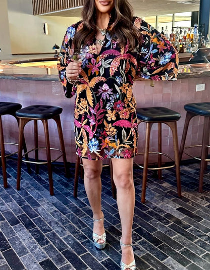 Multicolor Sequined Dress